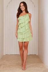 Want To Party Mini Dress Green